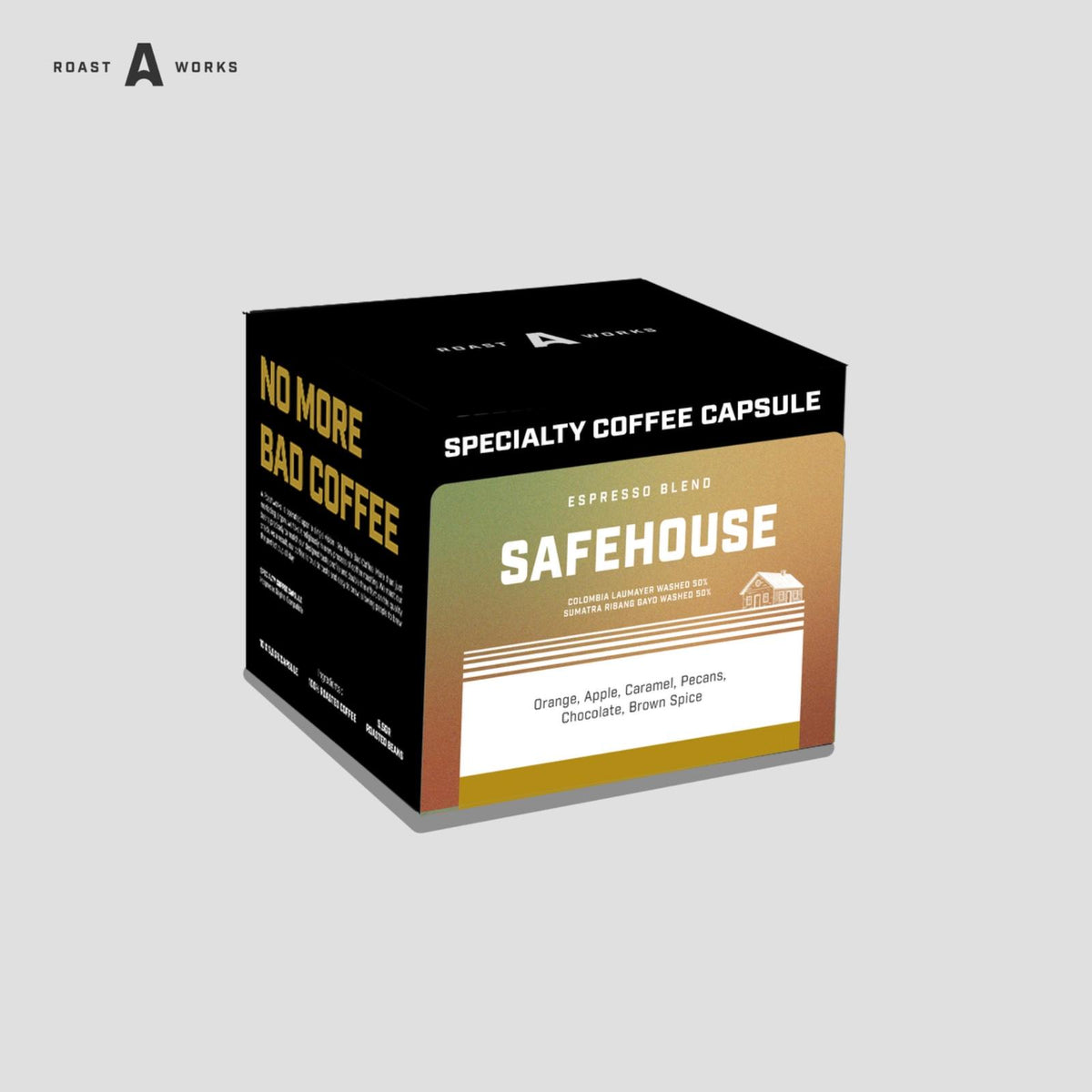 Safehouse Espresso Blend - Nespresso Compatible Capsule - A Roastworks - (10 x 5.5gr/capsule)