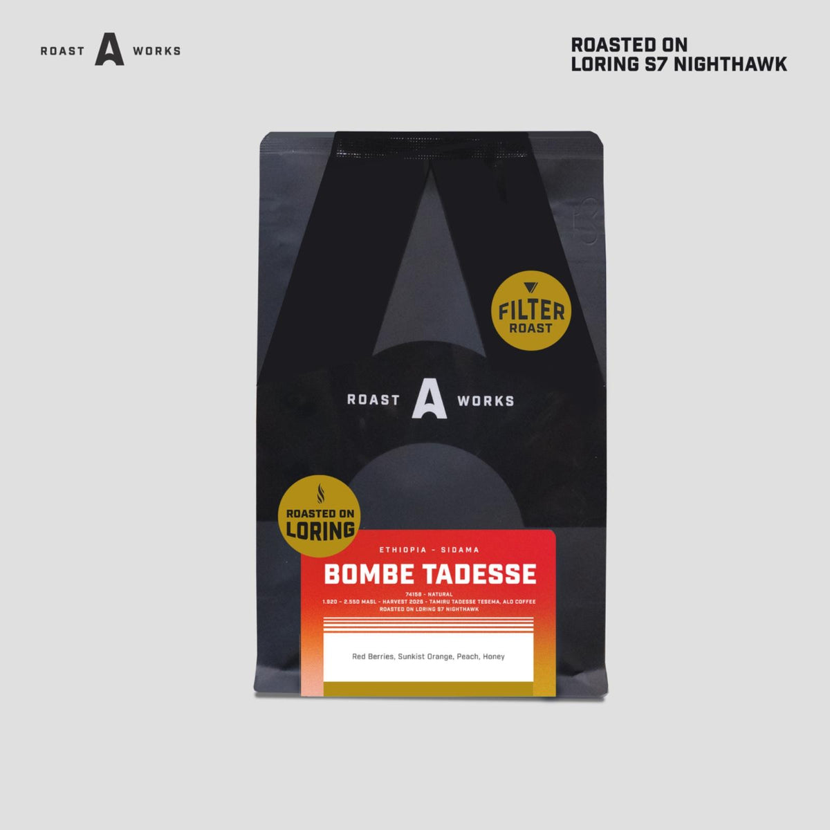 Ethiopia Sidama Bombe Tadesse Natural (Filter) - A Roastworks - Biji Kopi arabika