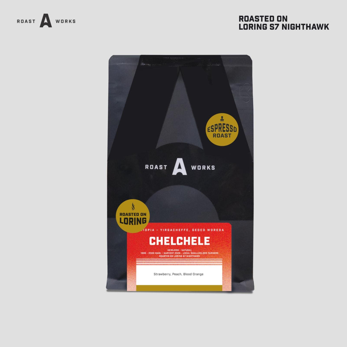Ethiopia Yirgacheffe Chelchele Natural (Espresso) - (Rosting on Loring) A Roastworks - Biji Kopi arabika