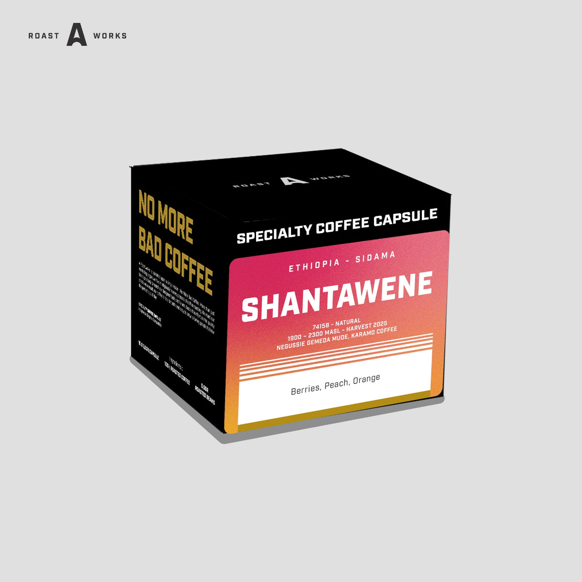 Ethiopia Sidama Shantawene Natural 74158 - Nespresso Compatible Capsule - A Roastworks - (10 x 5.5gr/capsule)