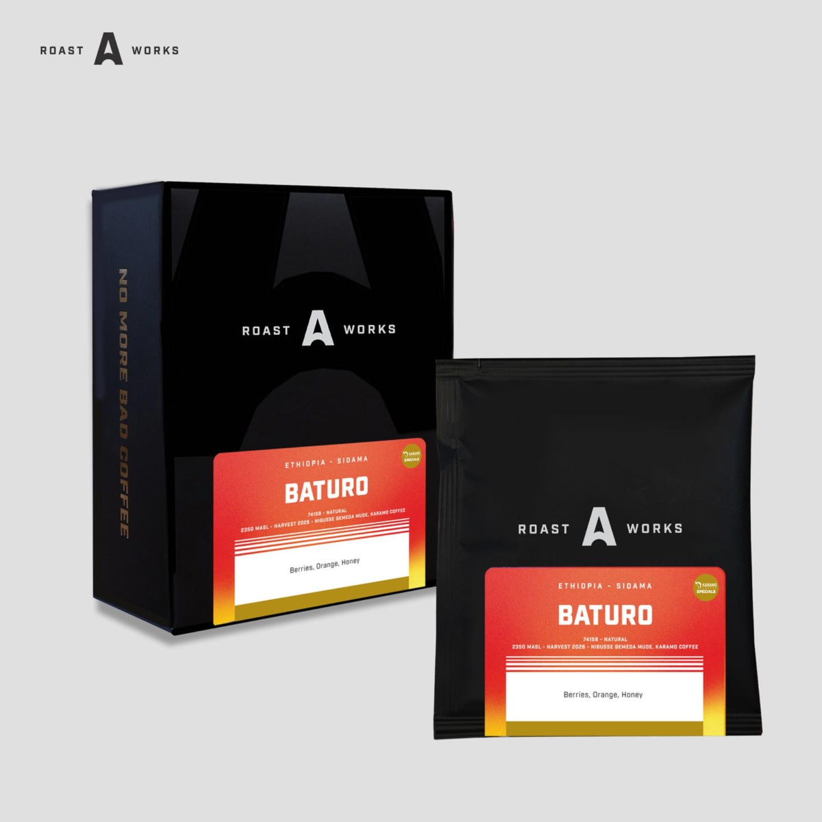 Ethiopia Sidama Baturo Natural 74158 - Specialty Coffee Drip Bag - A Roastworks