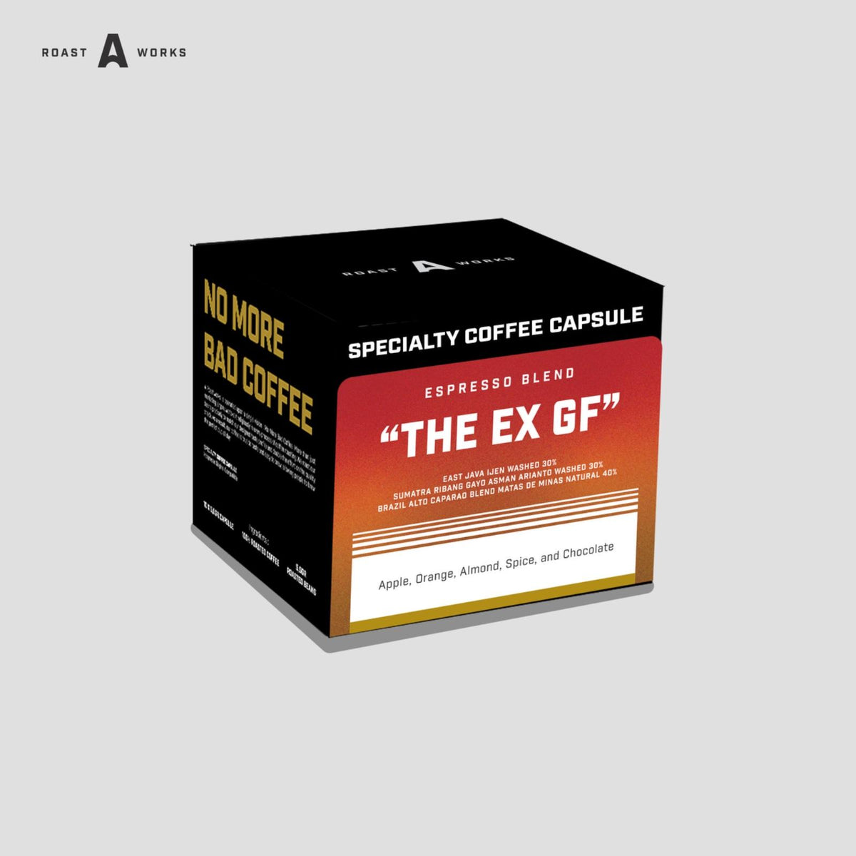 The EX-GF Espresso Blend - Nespresso Compatible Capsule - A Roastworks - (10 x 5.5gr/capsule)