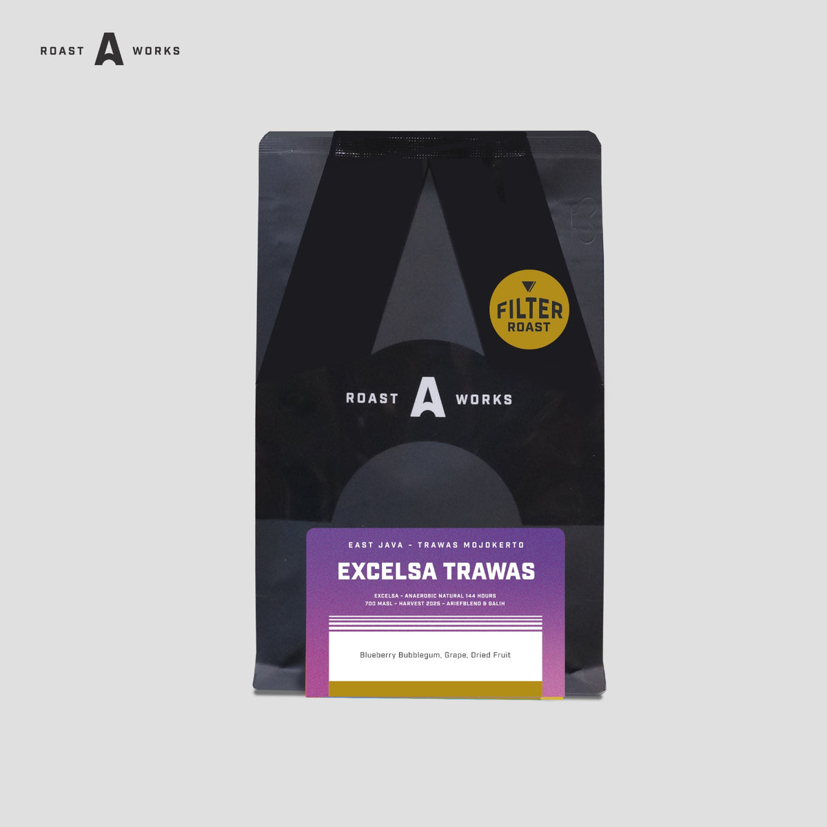 East Java Trawas Mojokerto Excelsa Trawas Anaerobic Natural 144 Hours (Filter) - A Roastworks - Biji Kopi