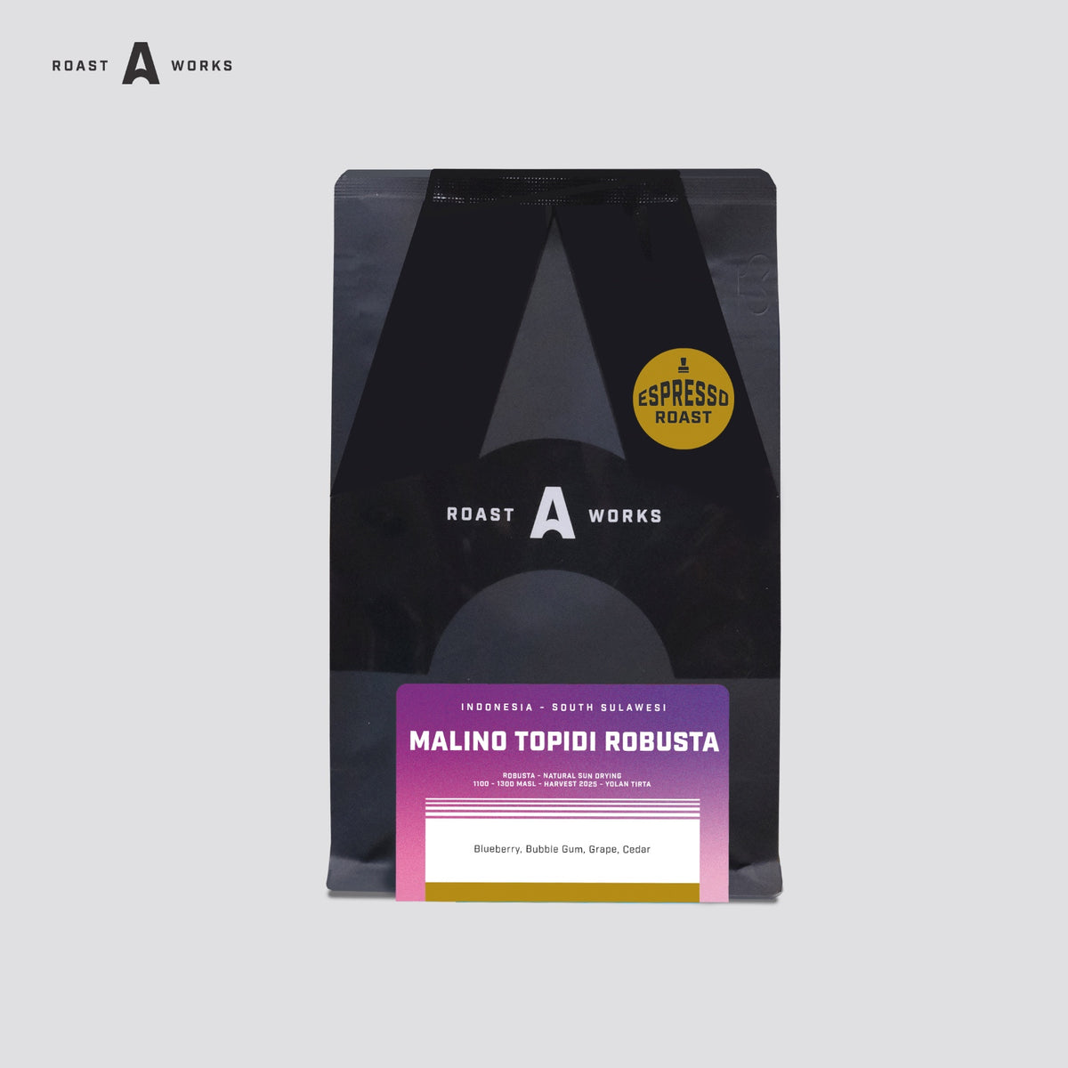 Malino Topidi Robusta Natural Sun Drying (Espresso) - A Roastworks - Biji Kopi