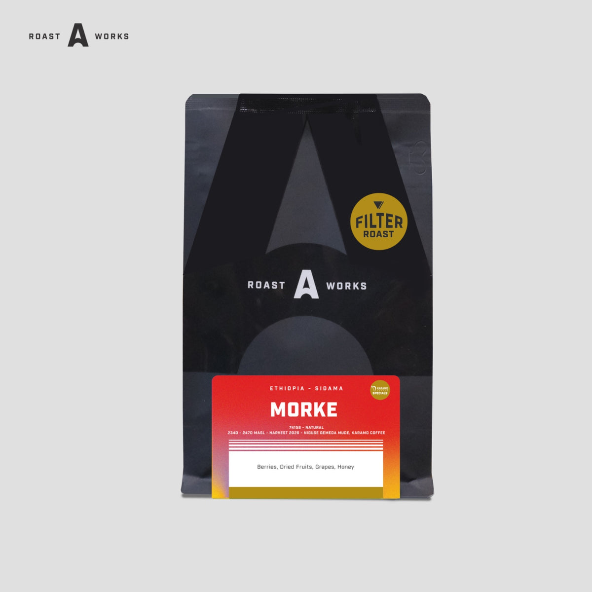 Ethiopia Sidama Morke Natural 74518 (Filter) - A Roastworks - Biji Kopi